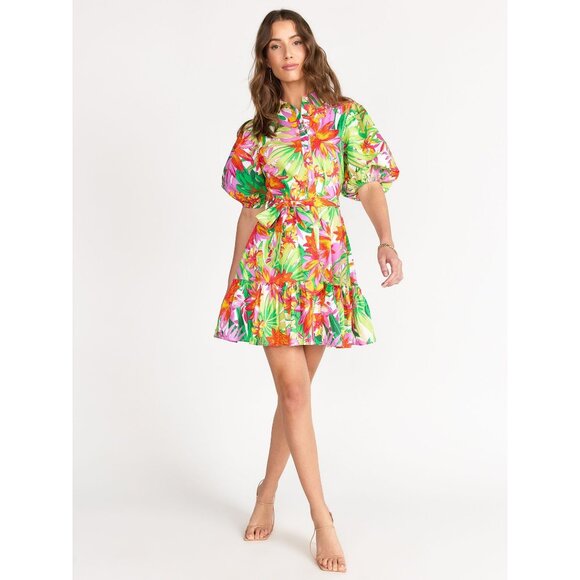 Flying Tomato Summer Journey Floral Mini Dress  Floral Tropical colors Small - Picture 8 of 11